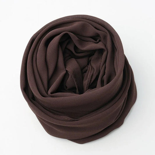 Coffee Georgette Chiffon Hijab